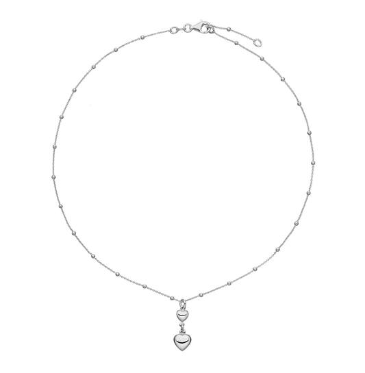  Collier - Cœur - Ancre - Argent - 45cm