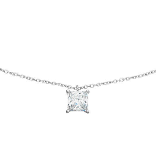  Kette - Quadrat - Anker - Silber - 45cm