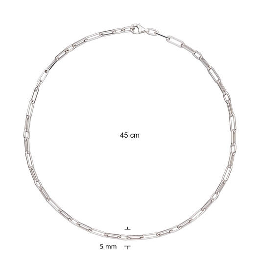  Link necklaces - Anchor - Silver - 45cm