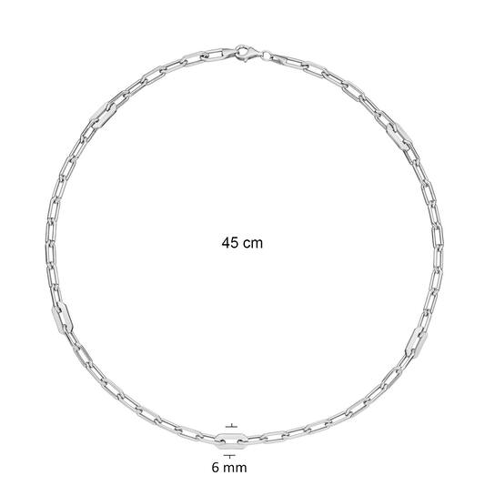  Link necklaces - Anchor - Silver - 45cm