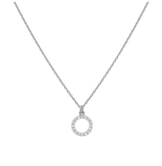  Necklace - Circle - Anchor - Silver - 42cm