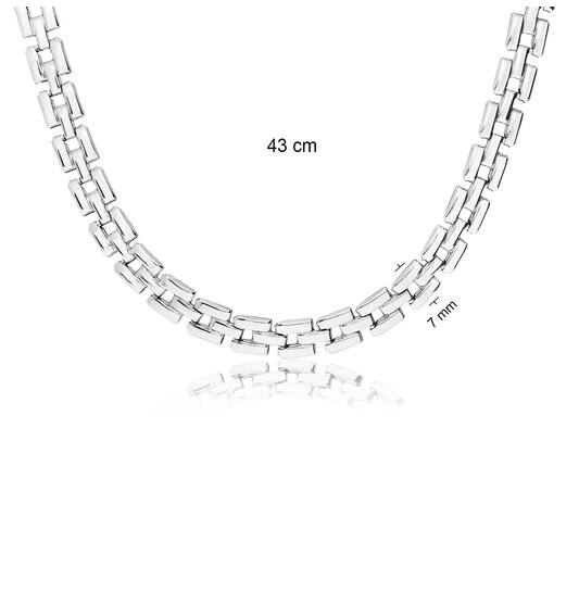 Gliederketten - Fantasieglied - Silber - 43cm