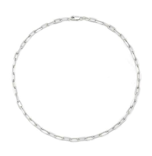  Schakelcollier - Paperclip - Zilver - 45cm