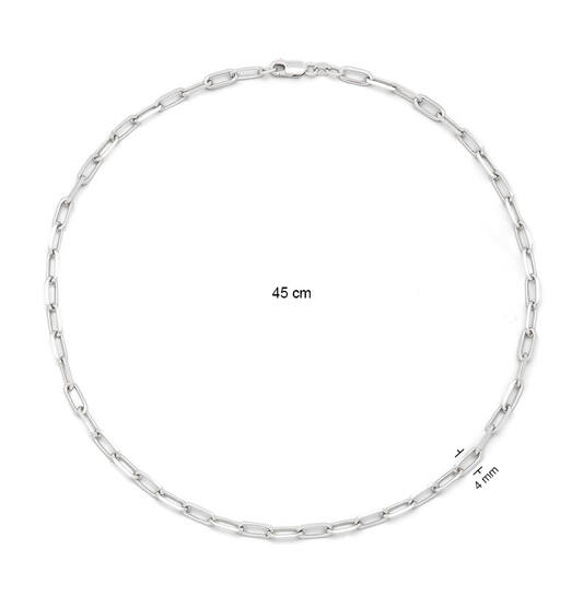  Gliederketten - Büroklammer - Silber - 45cm