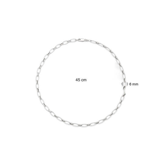  Gliederketten - Büroklammer - Silber - 45cm