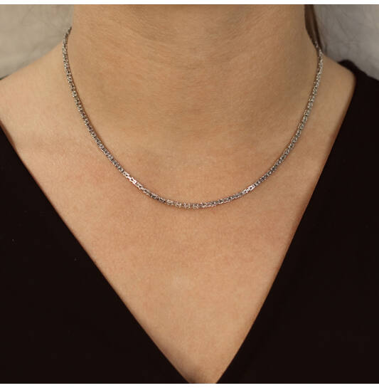  Colliers maillons - Chaine de roi - Argent - 45cm