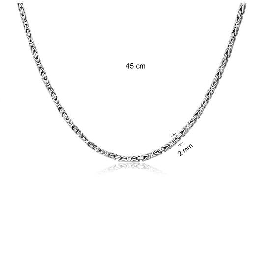  Colliers maillons - Chaine de roi - Argent - 45cm