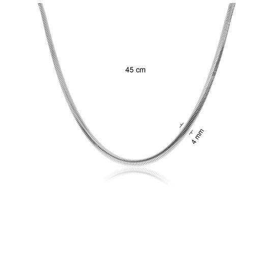  Collier - Serpent - Argent - 45cm