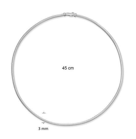  Ketten mit Anhänger - Rund - Silber - 45cm