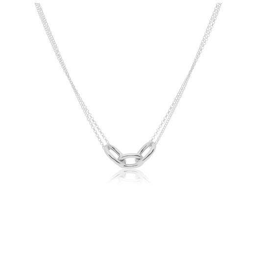  Kette - Büroklammer - Silber - 45cm