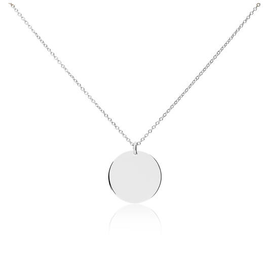  Collier - Graveerplaat - Ancre - Argent - 45cm