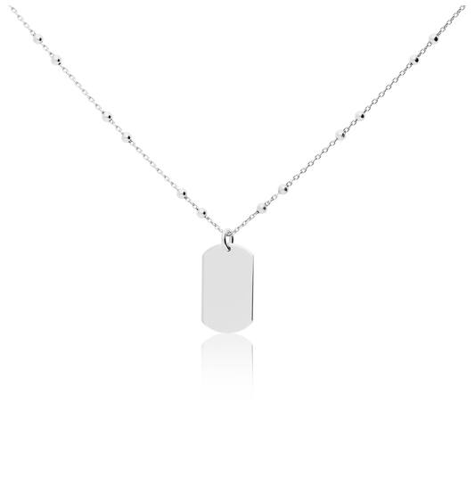  Kette - Graveerplaat - Anker - Silber - 39-42cm