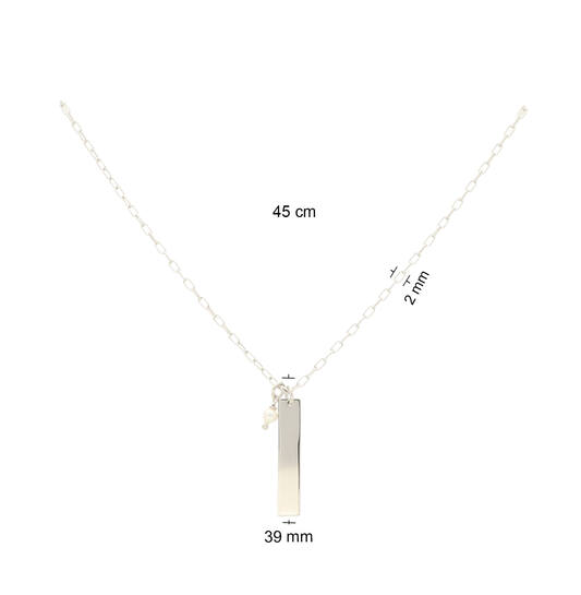  Collier - Ancre - Argent - 45cm