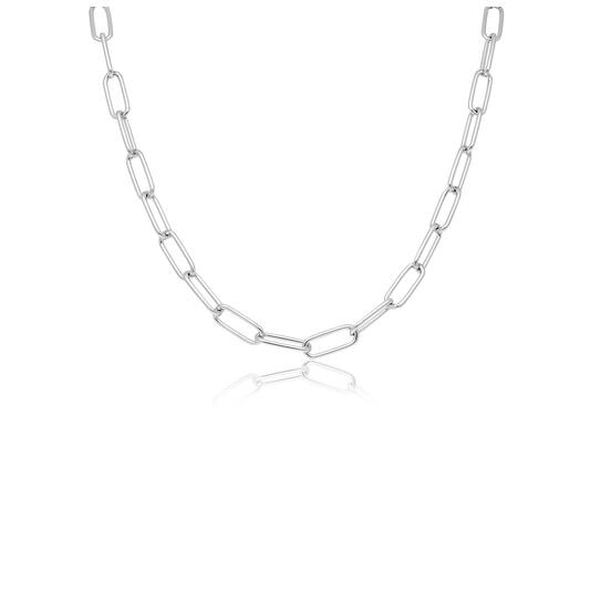  Gliederketten - Büroklammer - Silber - 45cm