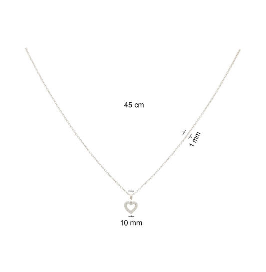 Necklace - Anchor - Silver - 45cm