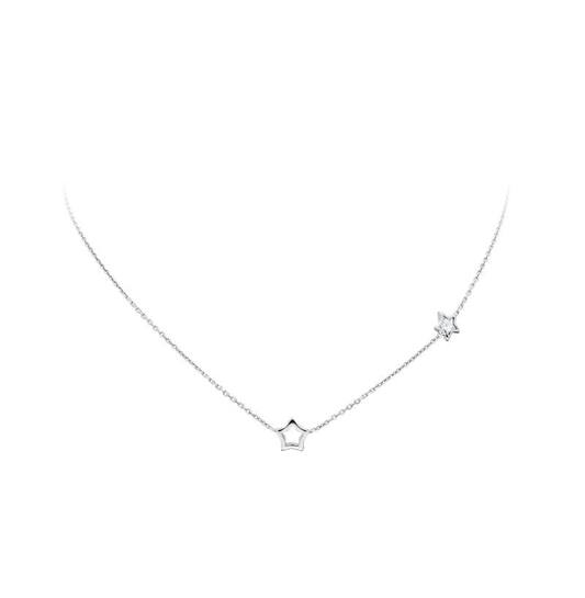 Necklaces with stone - Anchor - Silver - 40cm