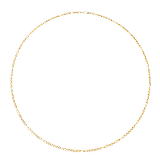  Collier - Figaro - Zilver verguld - 45cm