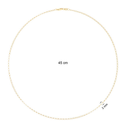  Link necklaces - Anchor - Goldplated - 45cm