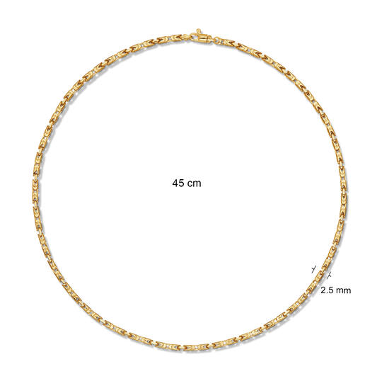  Schakelcollier - Koningsschakel - Zilver - 45cm