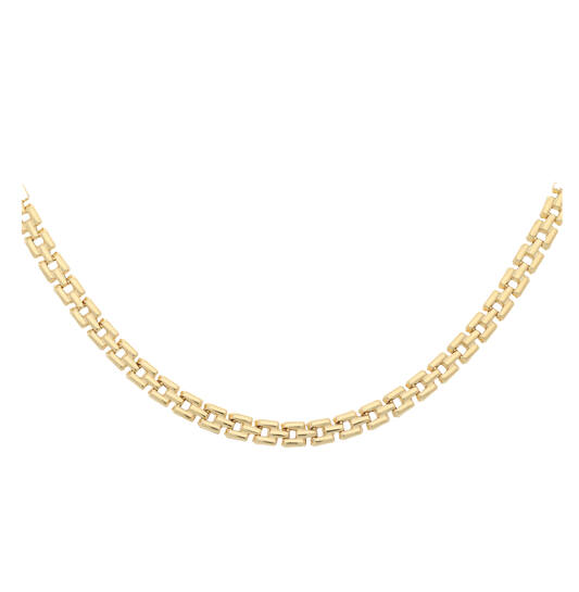  Schakelcollier - Fantasieschakel - Zilver verguld - 43cm