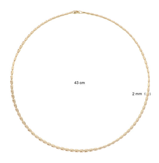  Gliederketten - Fantasieglied - Vergoldet - 43cm