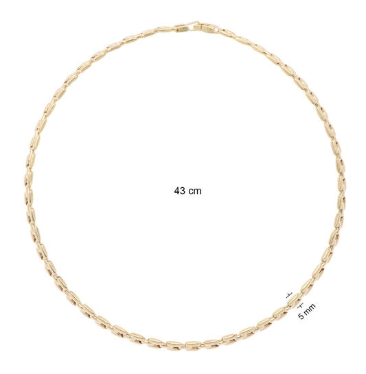  Gliederketten - Fantasieglied - Vergoldet - 43cm
