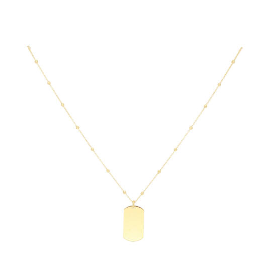  Necklaces with pendant - Graveerplaat - Anchor - Goldplated - 19cm