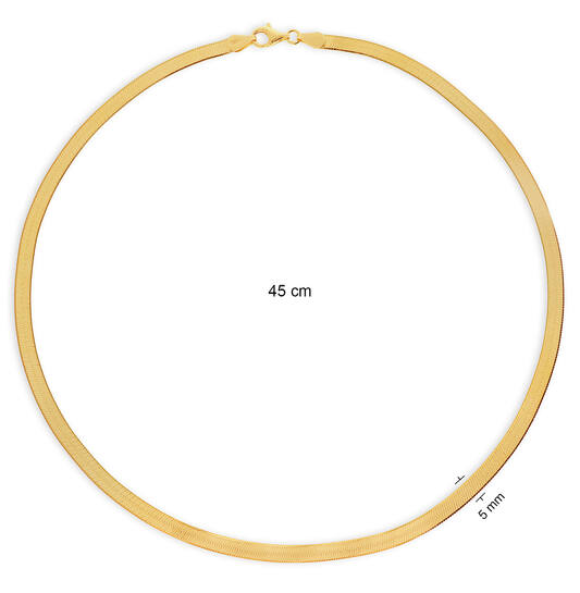  Schakelcollier - Gourmet - Zilver verguld - 45cm