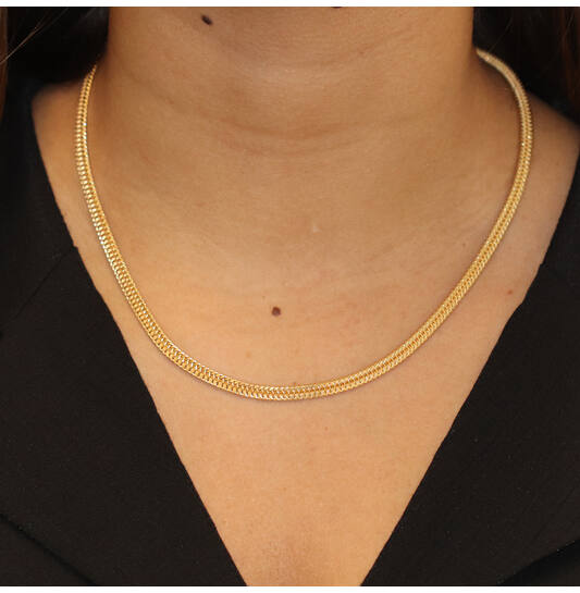  Necklaces with pendant - Gourmet - Goldplated - 45cm