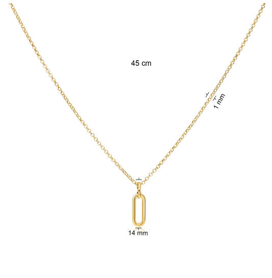  Collier - Zilver verguld - 45cm