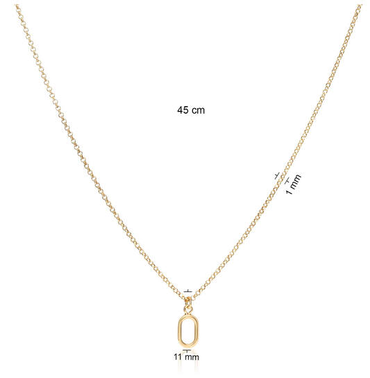  Necklaces with pendant - Goldplated - 45cm