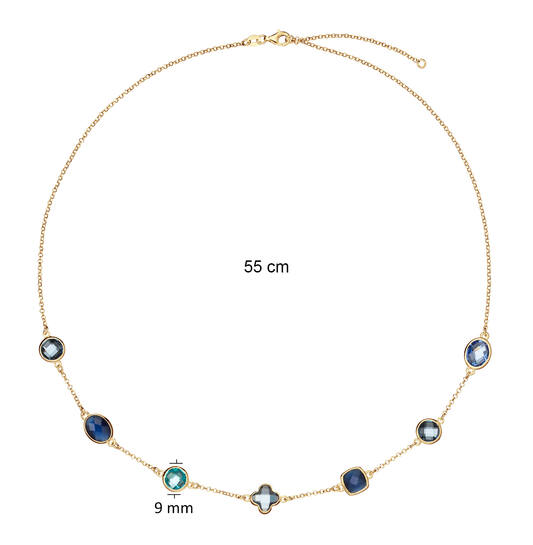  Collier - Jasseron - Zilver verguld - 55cm Colors from Nature - 