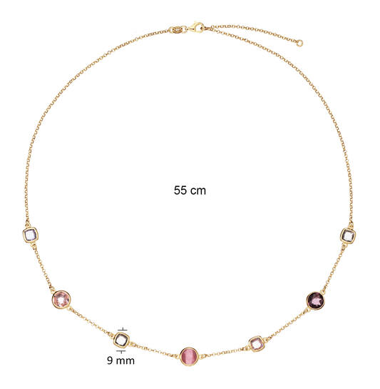 Collier - Jasseron - Zilver verguld Colors from Nature - 