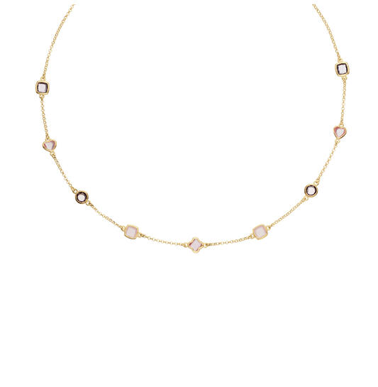  Kette - Blume - Jasseron - Vergoldet - 55cm Colors from Nature - 