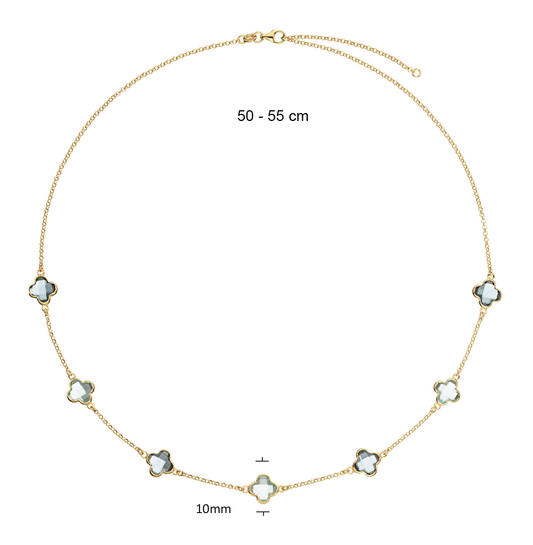  Kette - Blume - Jasseron - Vergoldet - 55cm Colors from Nature - 