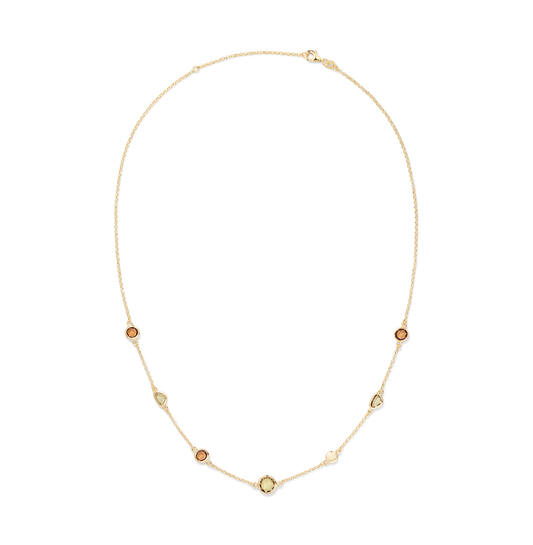  Necklaces with pendant - Jasseron - Goldplated - 55cm Colors from Nature - 