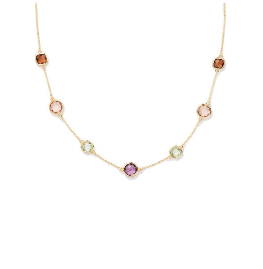  Necklace - Jasseron - Goldplated - 55cm Colors from Nature - 