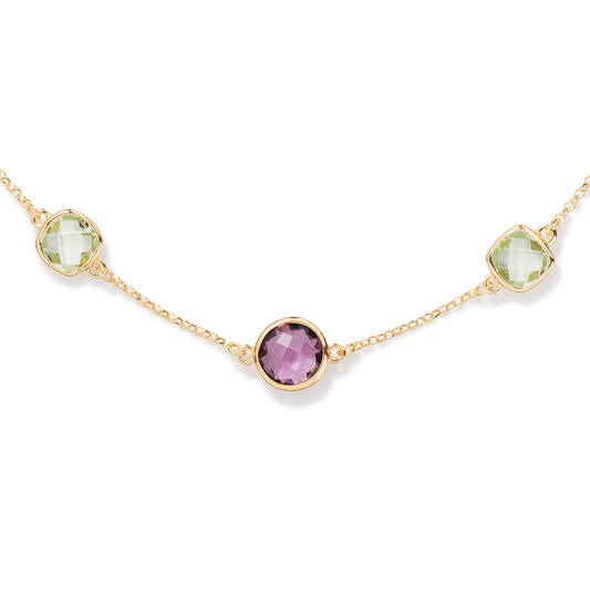  Necklace - Jasseron - Goldplated - 55cm Colors from Nature - 