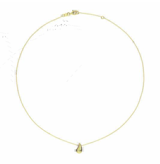  Collier - Druppel - Gourmet - Zilver verguld - 45cm