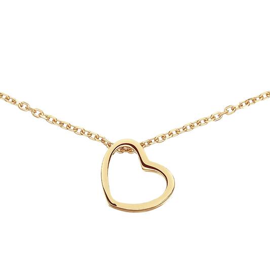  Necklaces with pendant - Heart - Anchor - Goldplated - 45cm