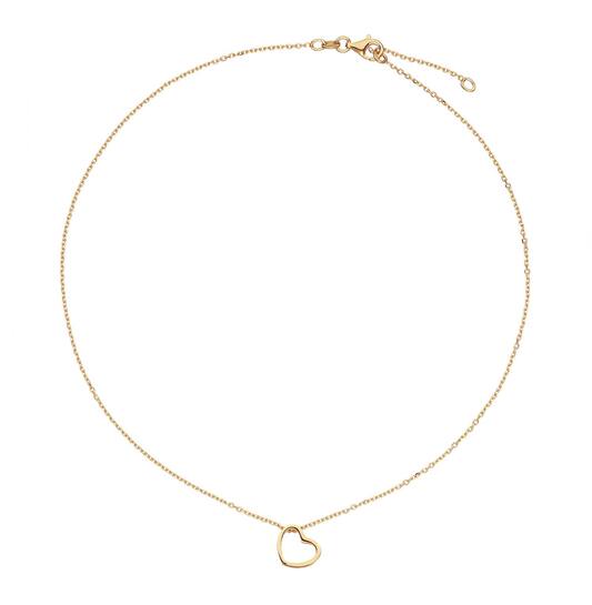  Necklaces with pendant - Heart - Anchor - Goldplated - 45cm