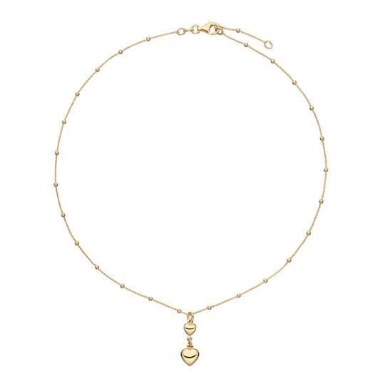  Necklaces with pendant - Heart - Anchor - Goldplated - 45cm