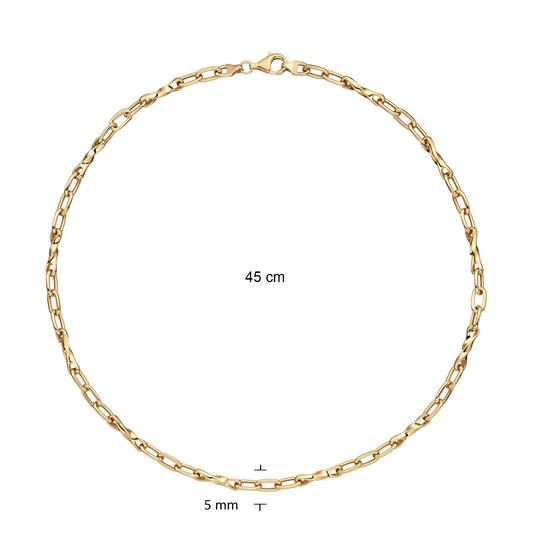  Colliers maillons - Ancre - Argent - 45cm