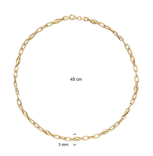 Schakelcollier - Anker - Zilver - 45cm