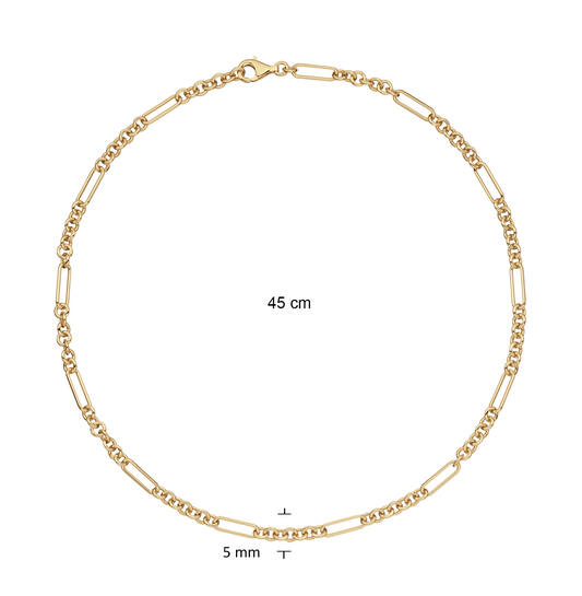  Schakelcollier - Jasseron - Zilver - 45cm