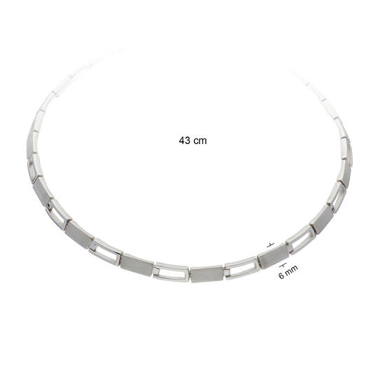  Choker - Fantasieschakel - Zilver - 43cm
