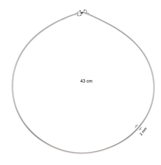  Omegaketten - Rund - Omega - Silber - 43cm