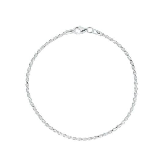  Link bracelets - Rope - Round - 1.7mm - 19cm
