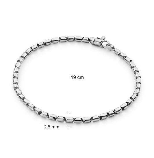 Link bracelets - Plates, Bars, Rods - 2.5mm - 19cm