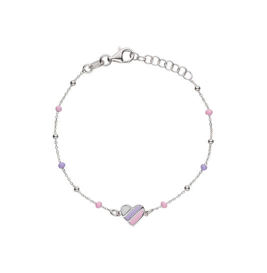  Link bracelets - Anchor - Heart - 7mm - 16cm